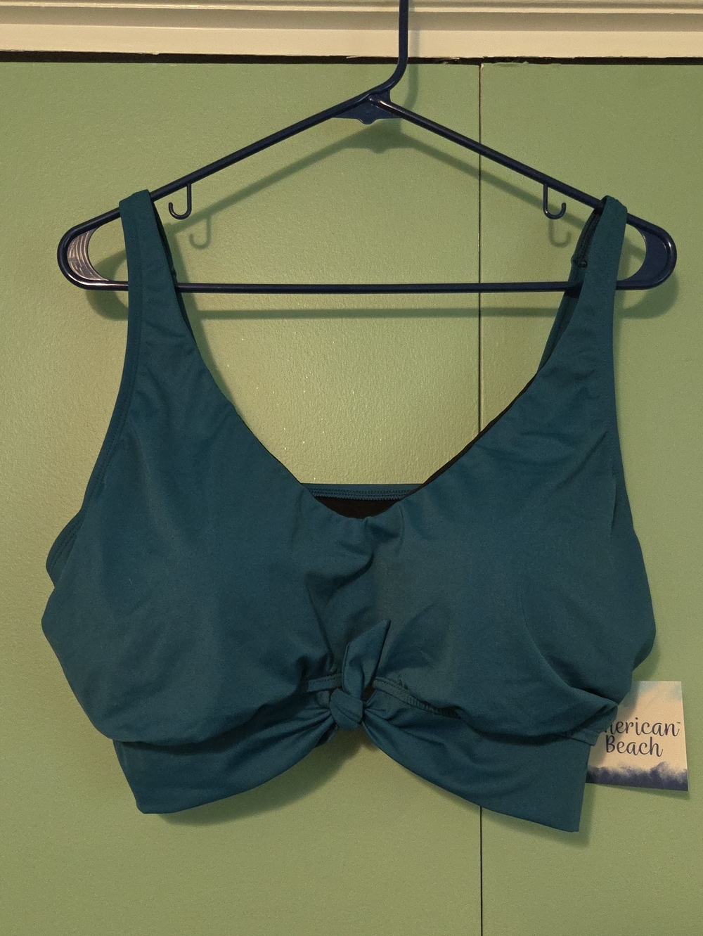 Nwt American Beach Teal Swim Bikini Top Size 2x